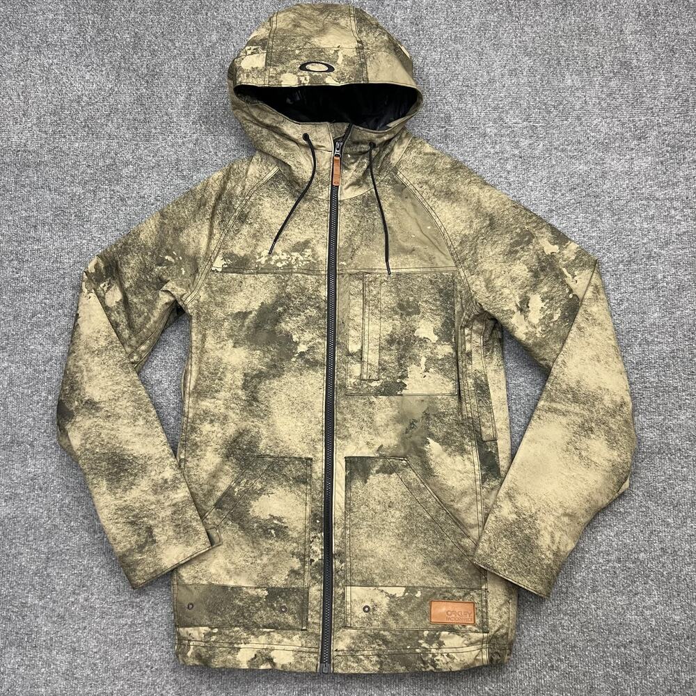Oakley Factory Pilot Jacket Mens Small Camo FN Dry 10K BioZone Snowboard Hooded